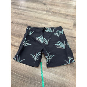 Men's Roark Board Shorts Size 34 Black Floral